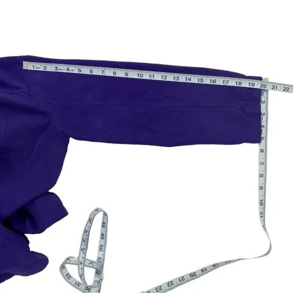 Chicos Womens Jacket | Size 1 | Royal Purple | Textured Fabric | Lightweight - Picture 9 of 10